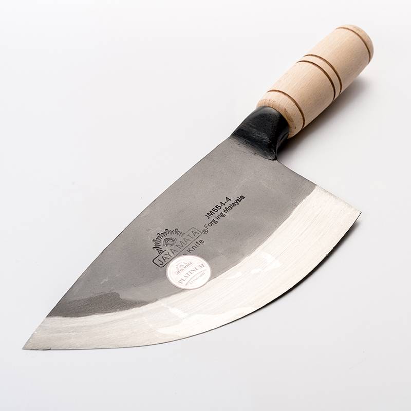 JM5544 Wooden Handle Black Steel Butcher Knife 8"