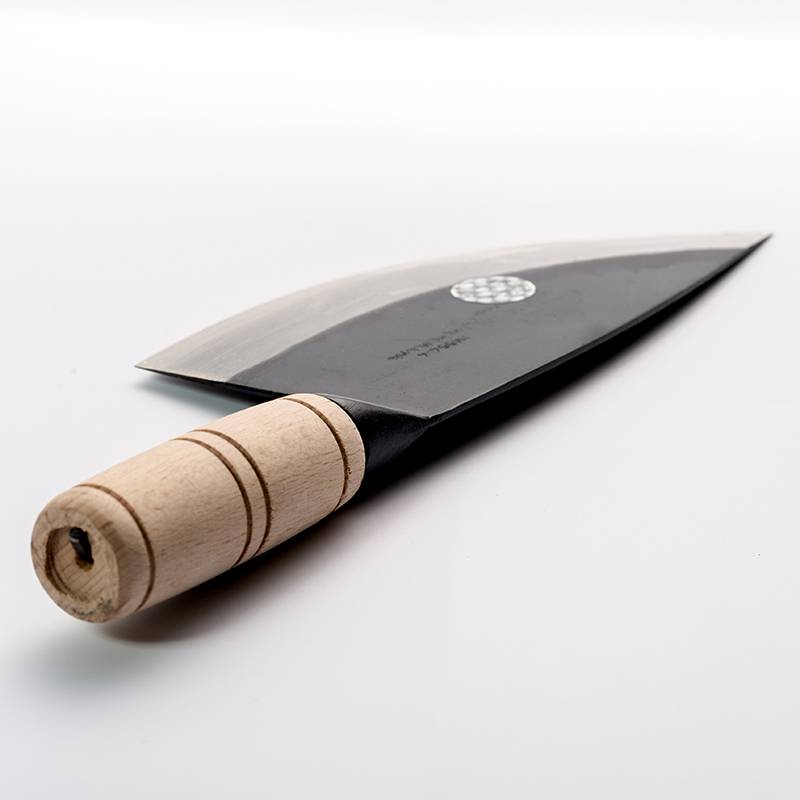 JM5544 Wooden Handle Black Steel Butcher Knife 8"