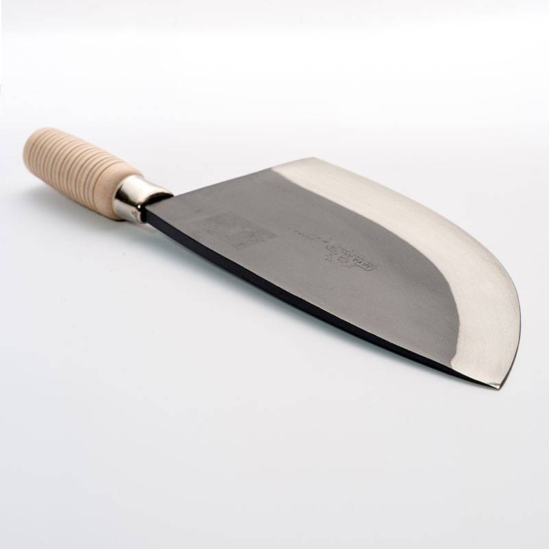 JM5541 Wooden Handle Black Steel Butcher Knife 10" (Thick)