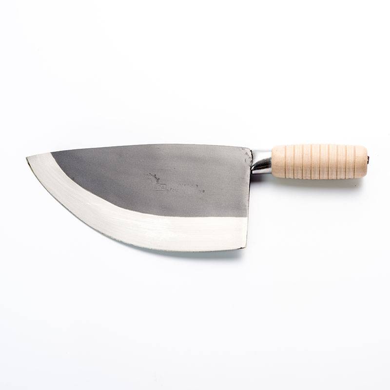 JM5543 Wooden Handle Black Steel Butcher Knife 9" (Thick)