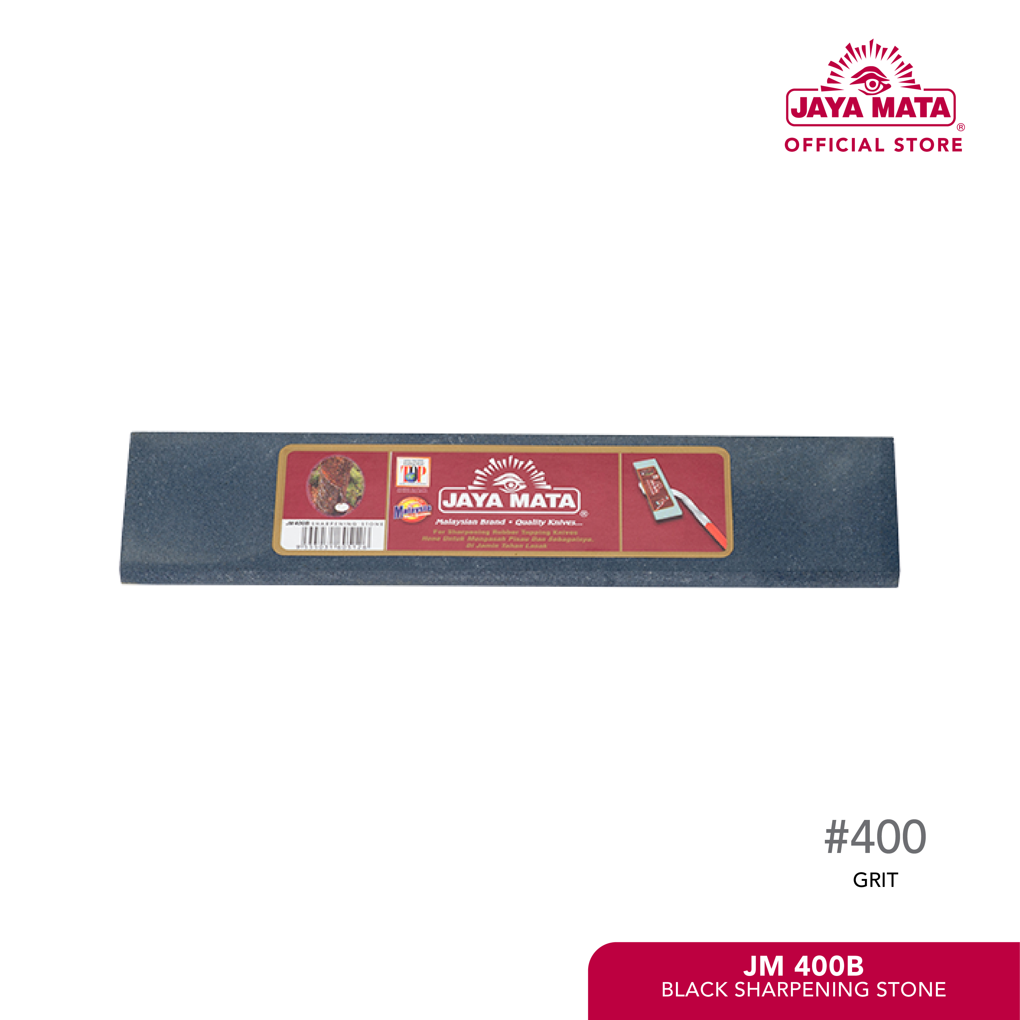 JM400B Rubber Tapping Knife Sharpening Stone Black Grit 400